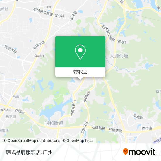 韩式品牌服装店地图