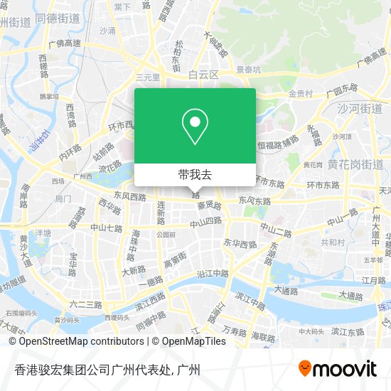 香港骏宏集团公司广州代表处地图