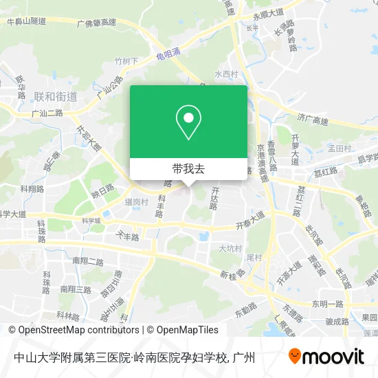 中山大学附属第三医院·岭南医院孕妇学校地图