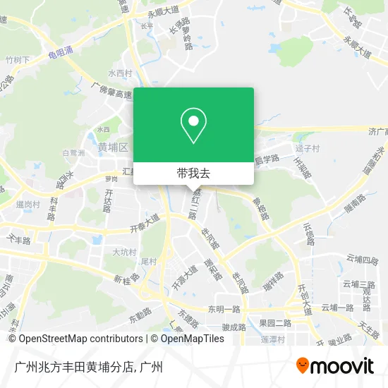 广州兆方丰田黄埔分店地图