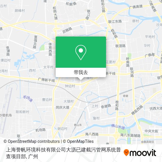 上海誉帆环境科技有限公司大沥已建截污管网系统普查项目部地图