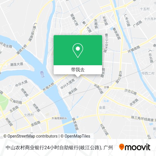 中山农村商业银行24小时自助银行(岐江公路)地图