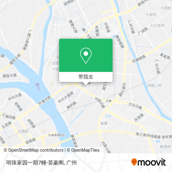 明珠家园一期7幢-荟豪阁地图