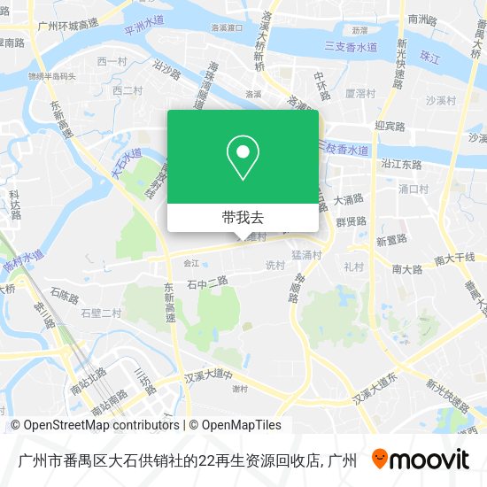 广州市番禺区大石供销社的22再生资源回收店地图
