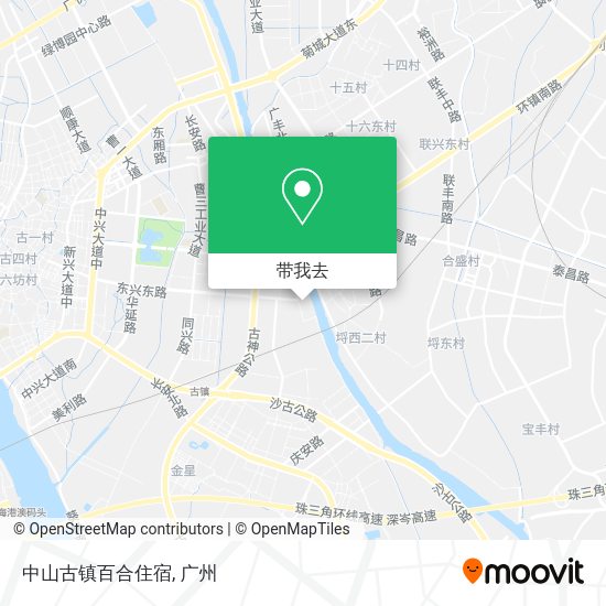 中山古镇百合住宿地图