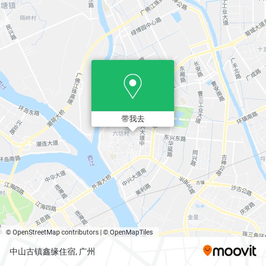 中山古镇鑫缘住宿地图