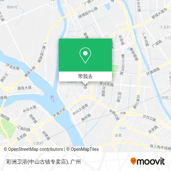 彩洲卫浴(中山古镇专卖店)地图