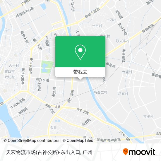 天宏物流市场(古神公路)-东出入口地图