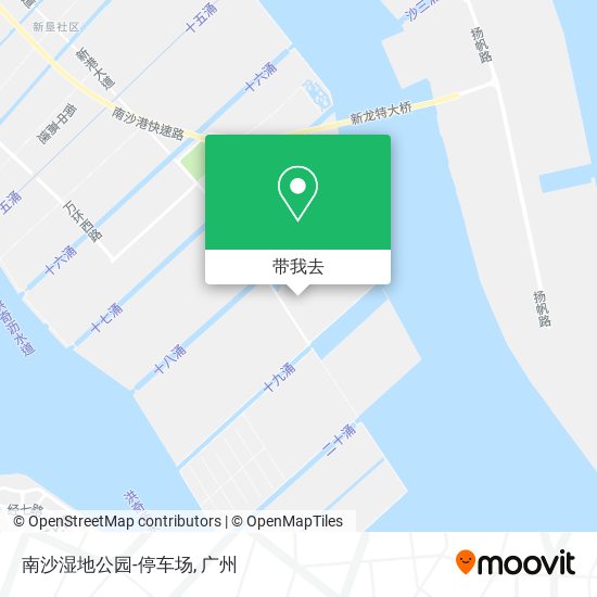 南沙湿地公园-停车场地图