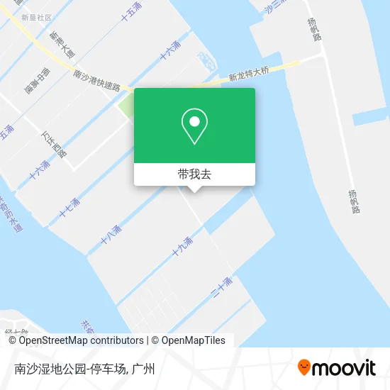 南沙湿地公园-停车场地图