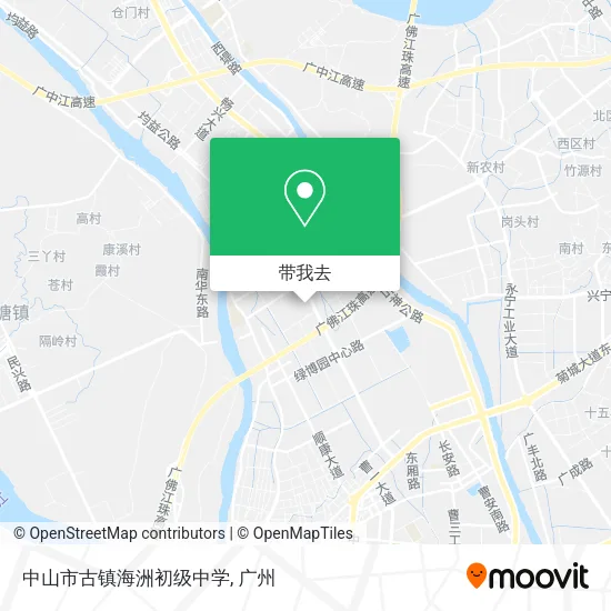 中山市古镇海洲初级中学地图