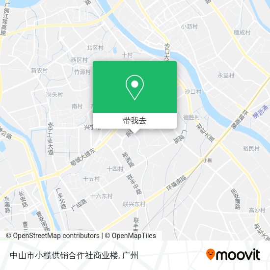 中山市小榄供销合作社商业楼地图