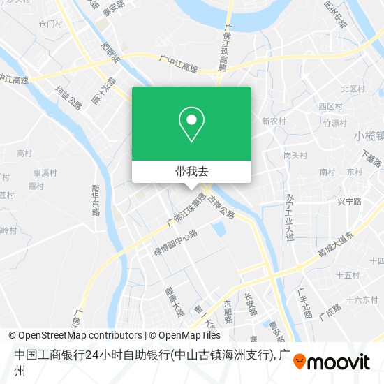 中国工商银行24小时自助银行(中山古镇海洲支行)地图