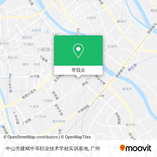中山市建斌中等职业技术学校实训基地地图
