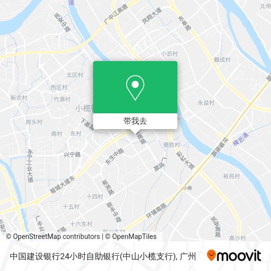 中国建设银行24小时自助银行(中山小榄支行)地图