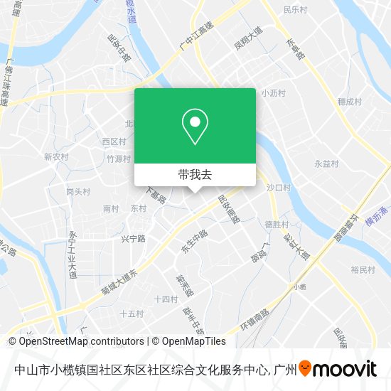 中山市小榄镇国社区东区社区综合文化服务中心地图