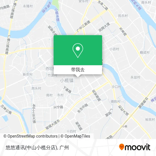 悠悠通讯(中山小榄分店)地图