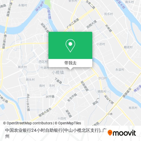 中国农业银行24小时自助银行(中山小榄北区支行)地图