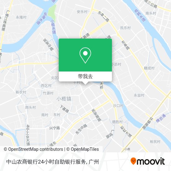 中山农商银行24小时自助银行服务地图