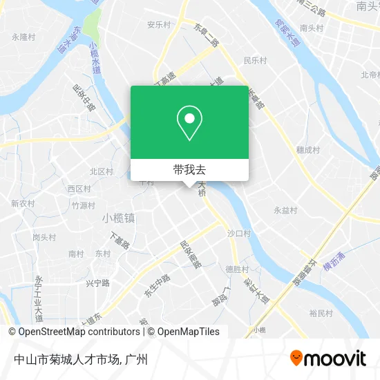 中山市菊城人才市场地图