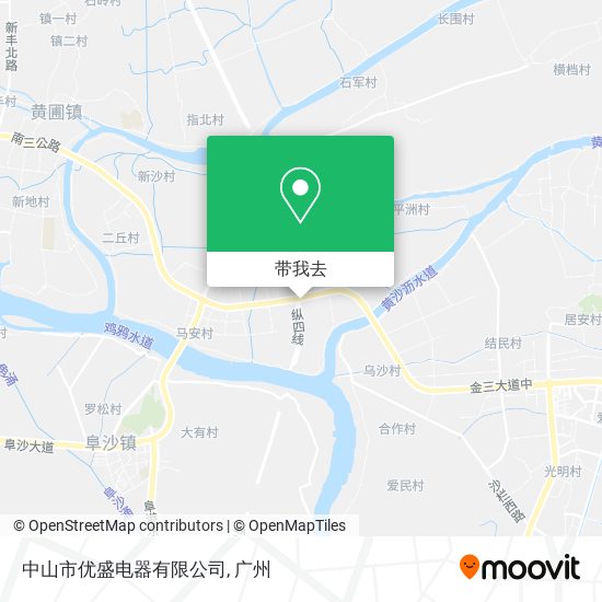 中山市优盛电器有限公司地图