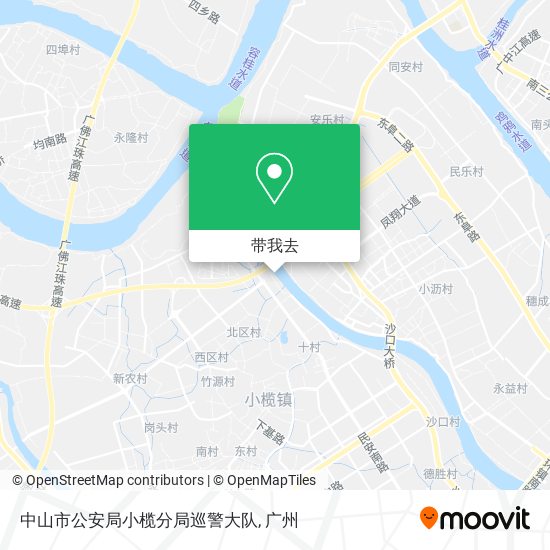 中山市公安局小榄分局巡警大队地图