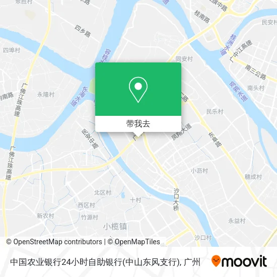 中国农业银行24小时自助银行(中山东风支行)地图