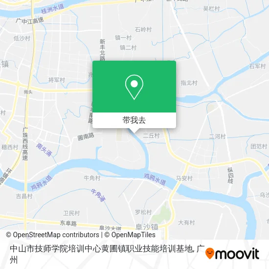 中山市技师学院培训中心黄圃镇职业技能培训基地地图
