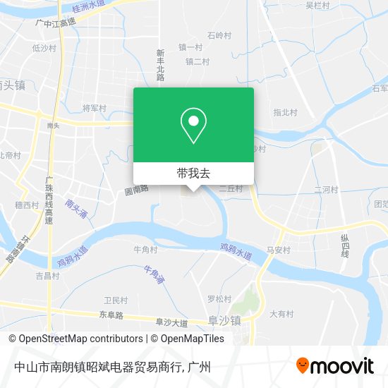 中山市南朗镇昭斌电器贸易商行地图