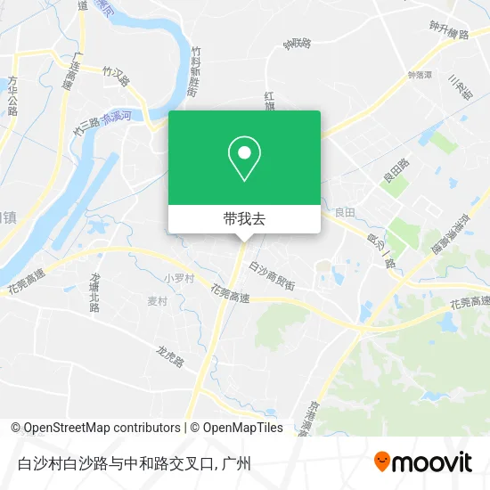 白沙村白沙路与中和路交叉口地图