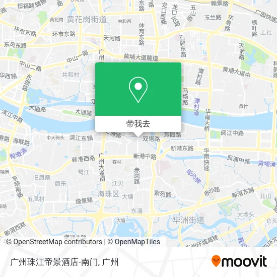 广州珠江帝景酒店-南门地图