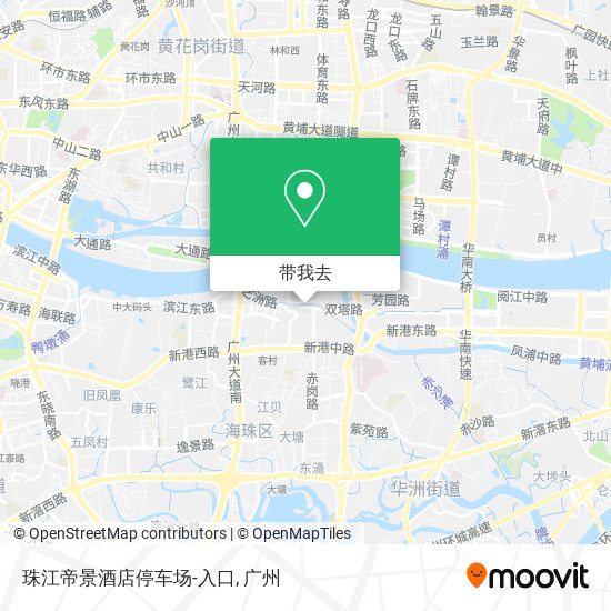 珠江帝景酒店停车场-入口地图