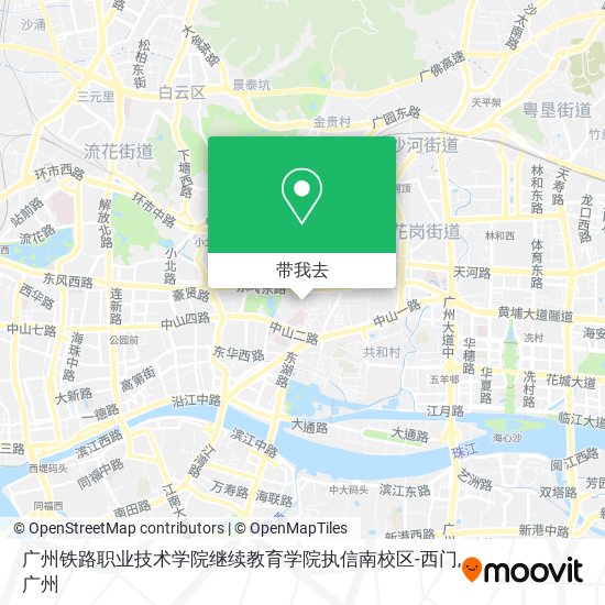 广州铁路职业技术学院继续教育学院执信南校区-西门地图