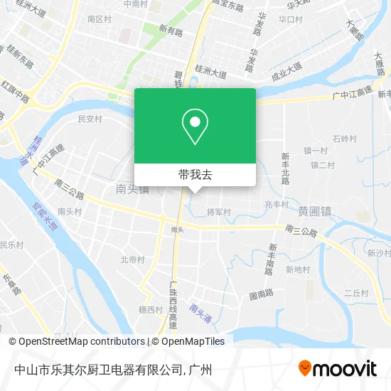 中山市乐其尔厨卫电器有限公司地图