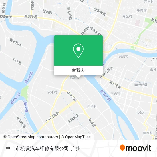 中山市松发汽车维修有限公司地图