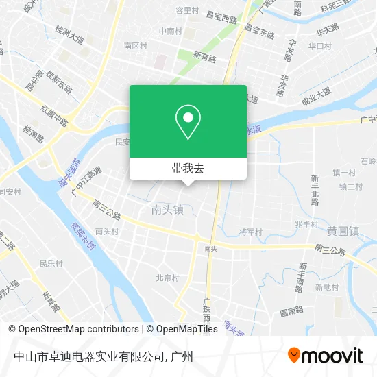 中山市卓迪电器实业有限公司地图
