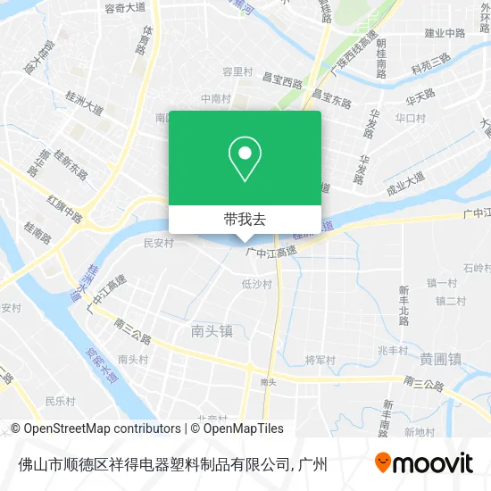 佛山市顺德区祥得电器塑料制品有限公司地图