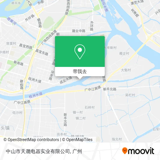 中山市天晟电器实业有限公司地图