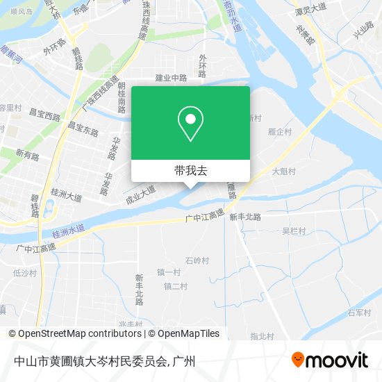 中山市黄圃镇大岑村民委员会地图