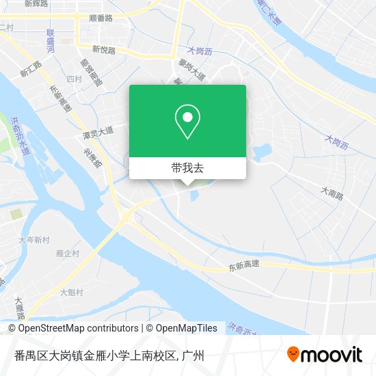 番禺区大岗镇金雁小学上南校区地图