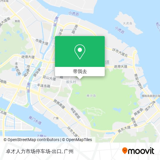 卓才人力市场停车场-出口地图