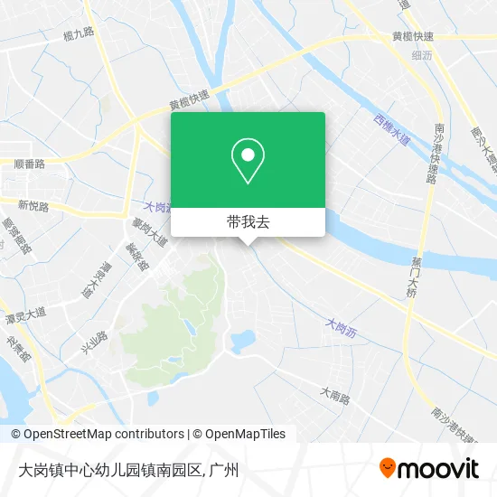 大岗镇中心幼儿园镇南园区地图