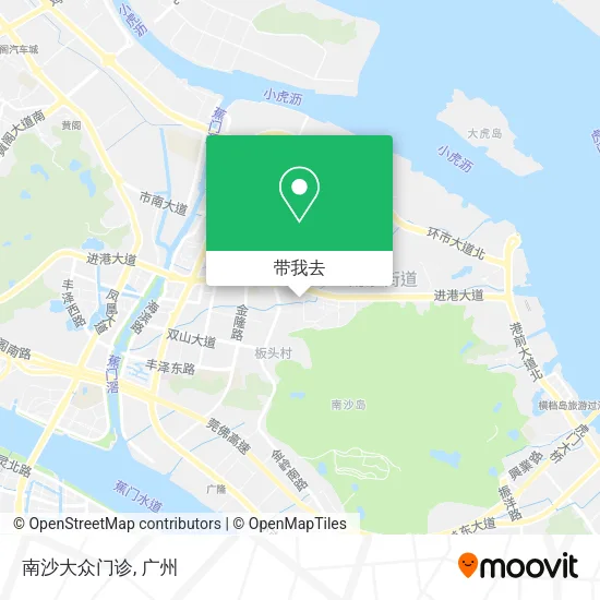 南沙大众门诊地图