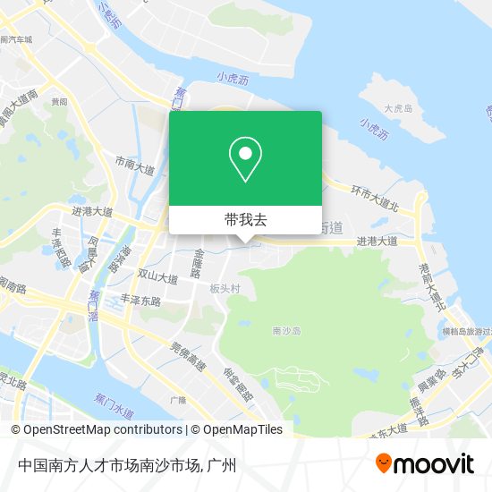 中国南方人才市场南沙市场地图