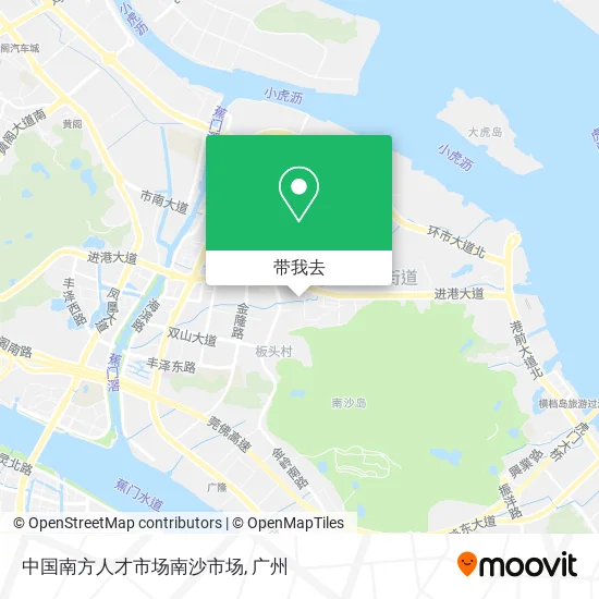 中国南方人才市场南沙市场地图