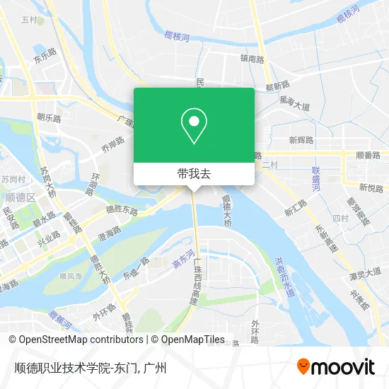 顺德职业技术学院-东门地图