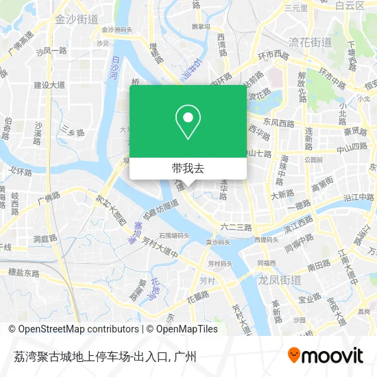 荔湾聚古城地上停车场-出入口地图