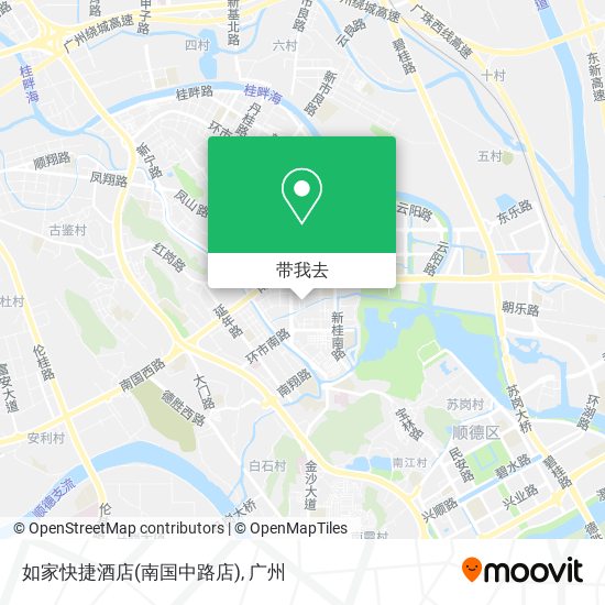 如家快捷酒店(南国中路店)地图