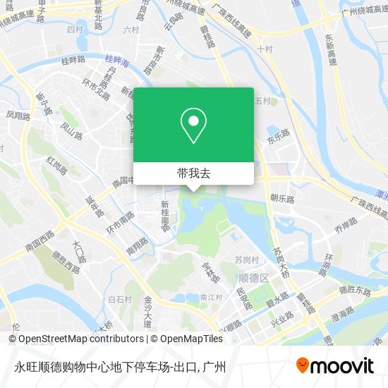 永旺顺德购物中心地下停车场-出口地图