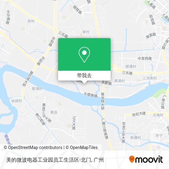 美的微波电器工业园员工生活区-北门地图